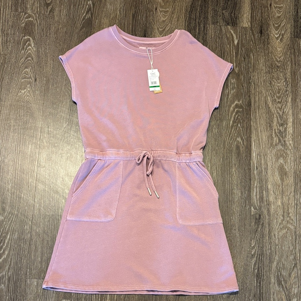 C&C California Dusty Rose Short-Sleeve Dress